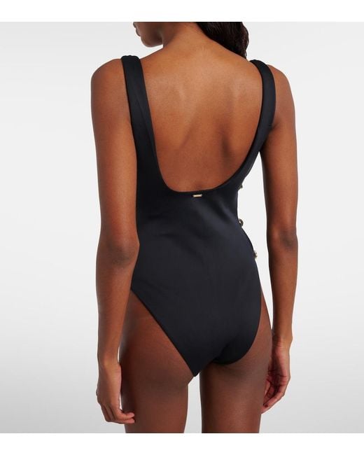 Jonathan Simkhai Blue Embellished Swimsuit