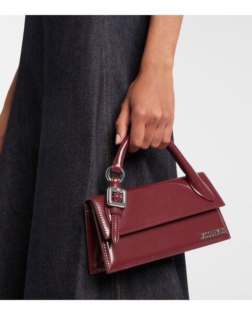 Jacquemus Purple Chiquito Long Leather Tote Bag
