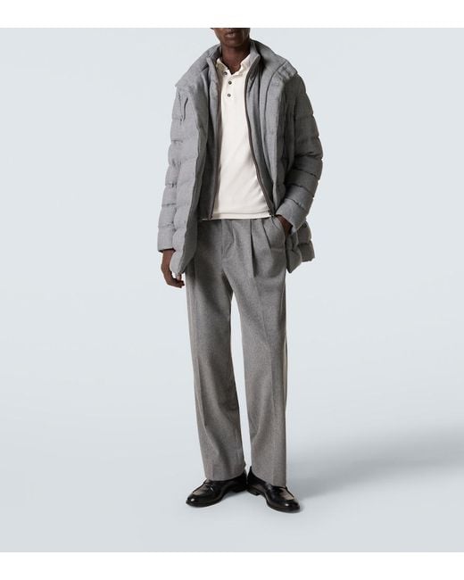 Herno Gray Down Coat for men