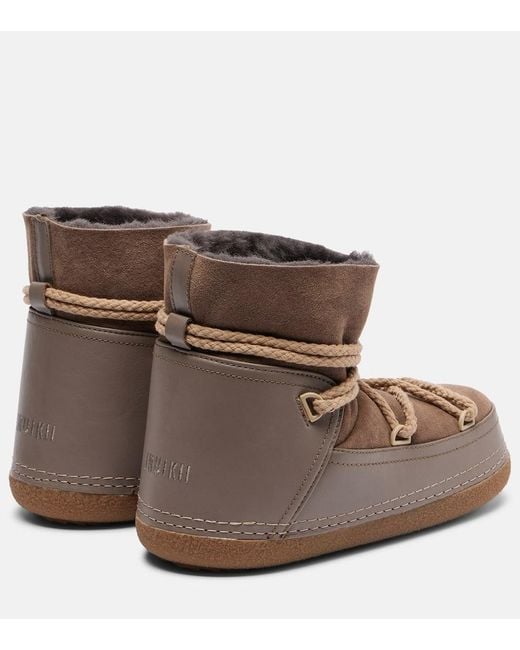 Bottes Apres-Ski Classic En Cuir Et Daim Inuikii en coloris Brown