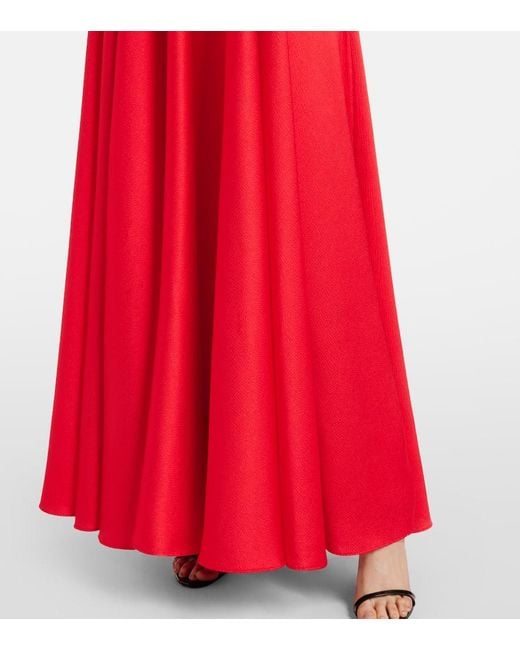 SOLACE LONDON Emelia スカーフ サテン ロング ドレス 関税込 Solace London Emelia Scarf-Detail Satin Gown in Red | Lyst UK