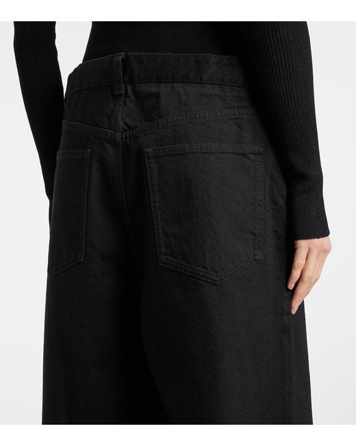 Alaïa Blue High-Rise Straight Jeans