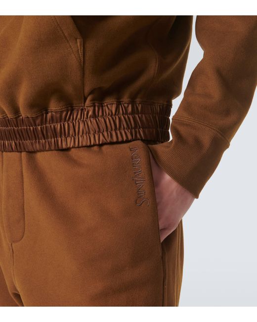 Pantalon de survetement en coton Saint Laurent pour homme en coloris Brown