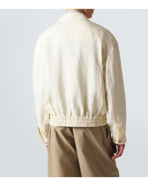 Giorgio Armani White Archivio Blouson Jacket for men