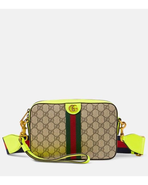 Gucci Green Ophidia Small GG Canvas Crossbody Bag
