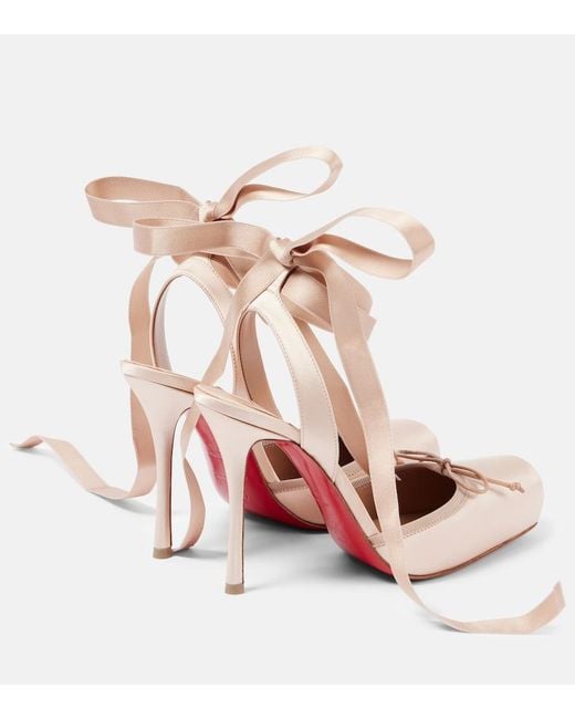 Christian Louboutin Pink Cassia 100 Crepe Satin Pumps