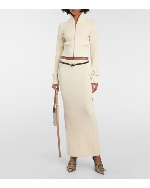 AYA MUSE Natural Zerene Belted Maxi Skirt