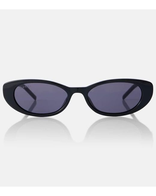 Gucci Blue Cat-Eye-Sonnenbrille Mit Kristallen