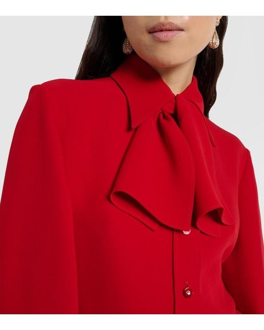 Valentino Red Cady Couture Blouse