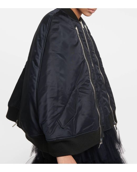 Noir Kei Ninomiya Black Oversized Bomber Jacket