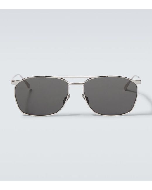 Saint Laurent Gray Sl 796 Aviator Sunglasses for men