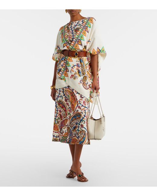 Etro Metallic Printed Beach Cover-Up