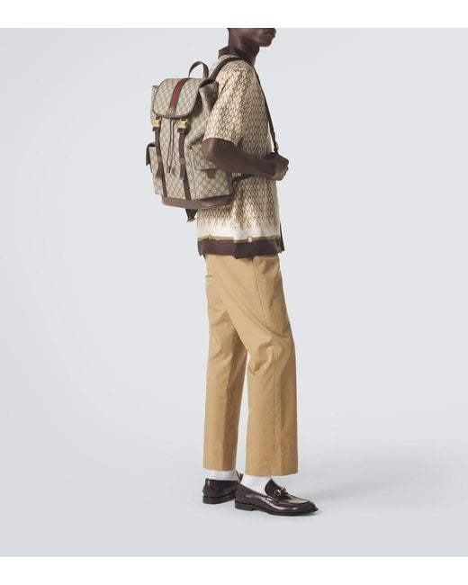 Gucci Rucksack Ophidia Gg Large Aus Canvas in Brown für Herren