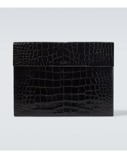 Maletin De Piel Grabada Tom Ford de hombre de color Black