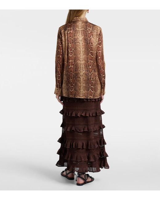 Camicia Hypnotic di Zimmermann in Brown
