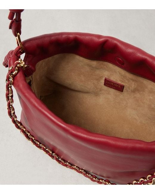 Loewe Red Clutch Flamenco Medium Aus Leder