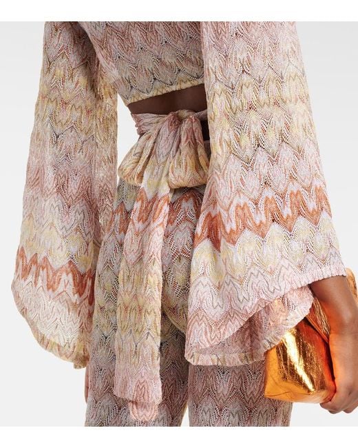Missoni Natural Lame Crop Top