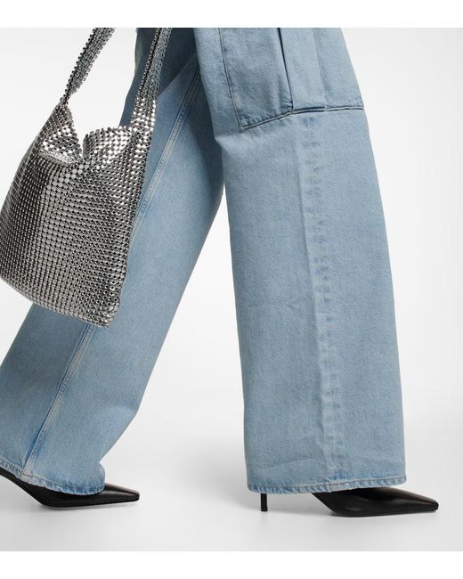 Agolde Blue Minka Denim Cargo Pants