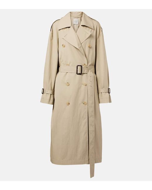 Totême  Natural Cotton-Blend Trench Coat