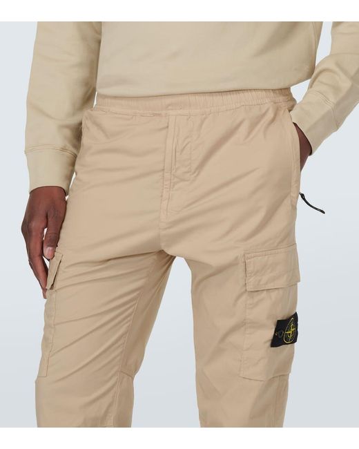 Stone Island Natural Compass Cotton-blend Cargo Pants for men