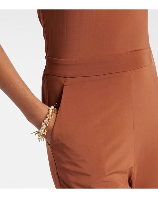 Max Mara Brown Parsec Halterneck Beach Jumpsuit