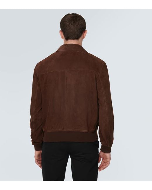 Dolce & Gabbana Brown Suede Jacket for men