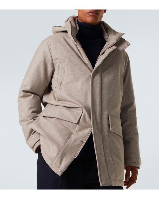 Zegna Natural Wool Down Jacket for men