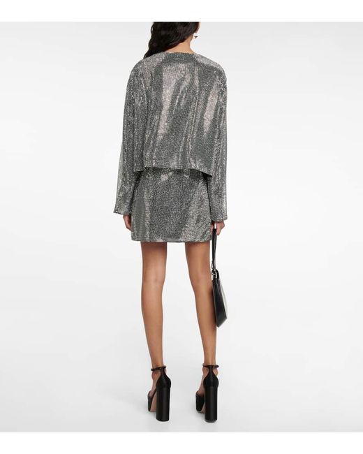 Prada Gray Crystal-Embellished Jacket