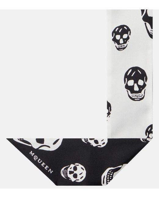 Foulard Skull di McQueen in White