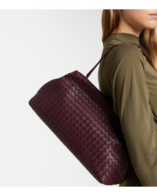 Bottega Veneta Purple The 1998 Intrecciato Leather Bowling Bag
