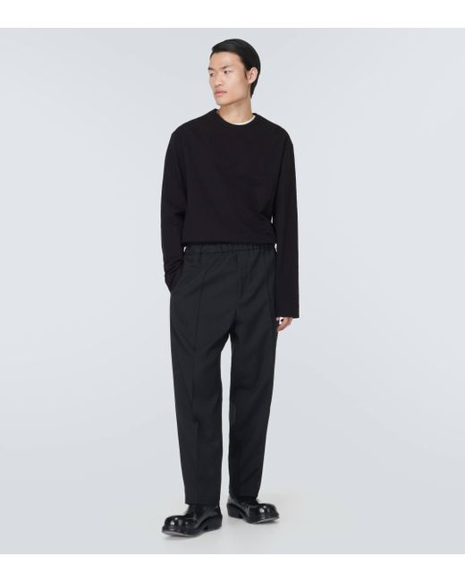 Jil Sander Black Oversized Cotton-blend Sweater for men