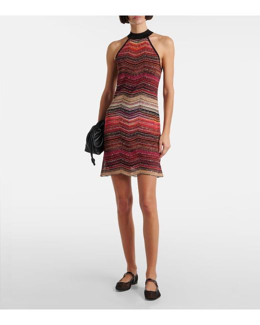 Missoni Red Minikleid mit Zickzackmuster