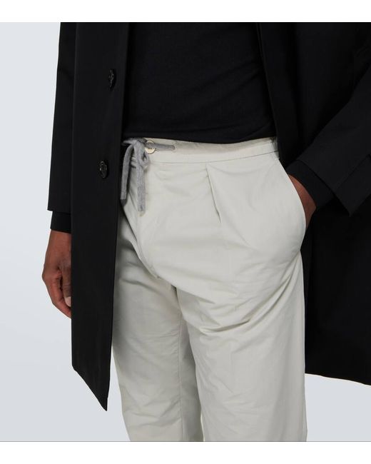 Incotex Schmale Hose aus einem Baumwollgemisch in White für Herren