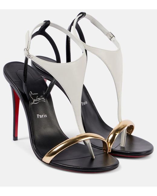 Christian Louboutin Black Sandalen Athina 100 Aus Leder