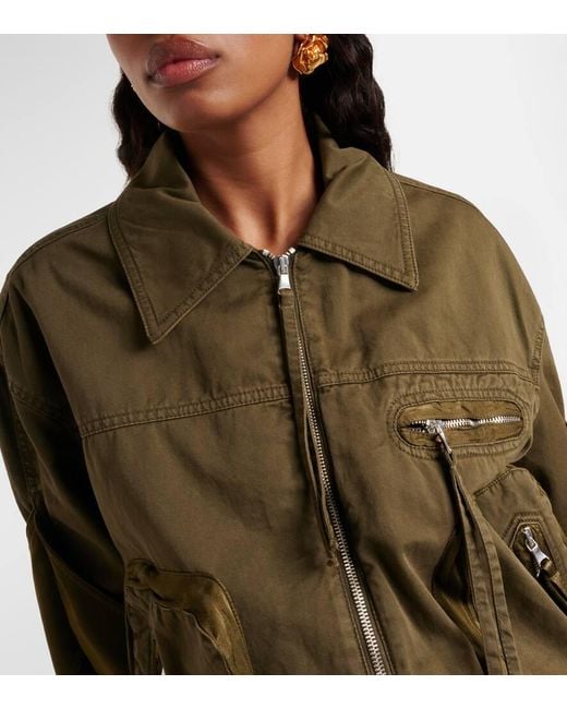 Bomber Di Jeans di Blumarine in Green
