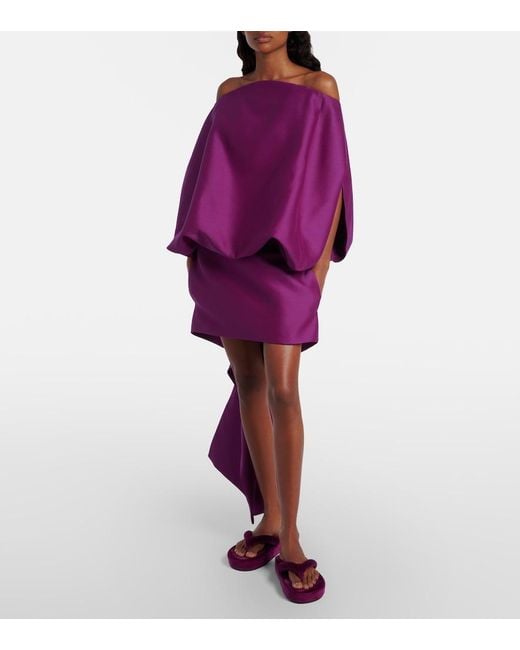 Balenciaga Purple Jet Lag Velvet Platform Thong Sandals