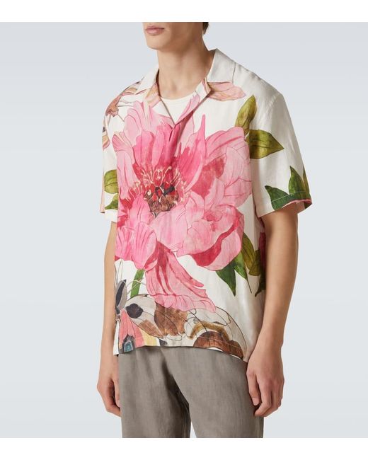 Chemise Maitan En Lin A Fleurs Orlebar Brown pour homme en coloris Pink