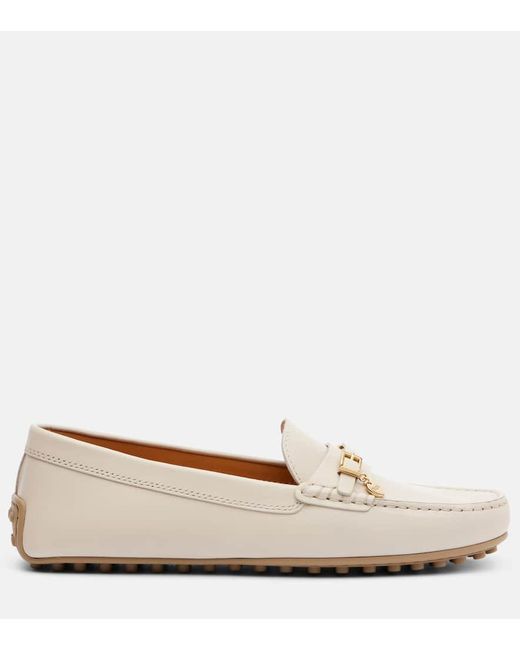 Tod's Brown Mokassins City Gommino Aus Leder