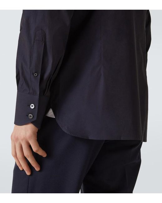 Tom Ford Blue Cotton Poplin Shirt for men