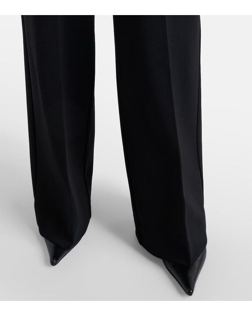 Sportmax Black Vetusta Crepe Wide-Leg Pants