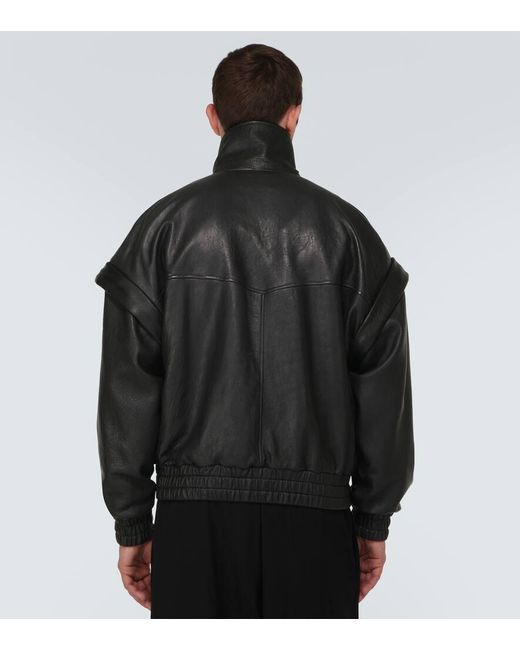 Saint Laurent Black Leather Jacket for men