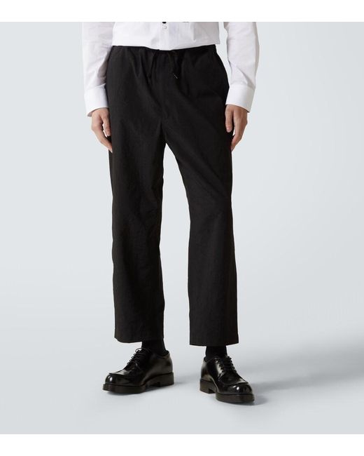 Junya Watanabe Black Cropped Straight Pants for men