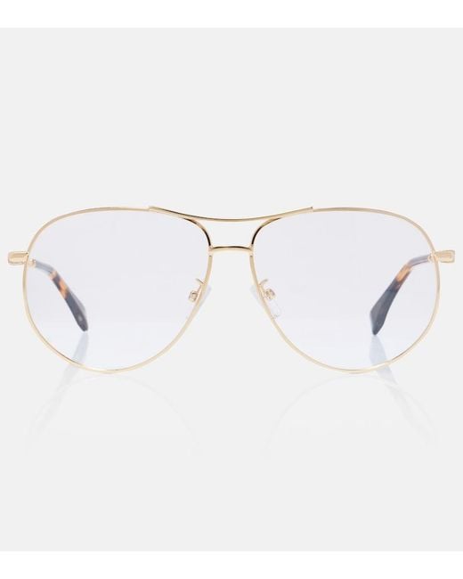 Fendi Metallic Graphy Aviator Glasses