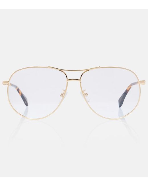 Fendi Metallic Graphy Aviator Glasses