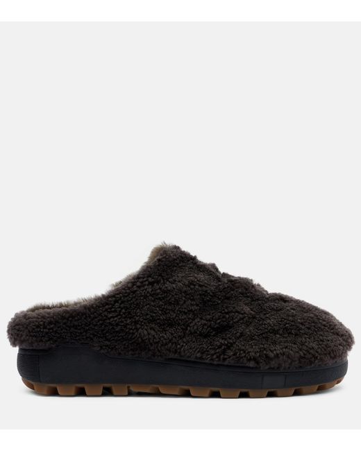Bogner Black Chamonix Shearling Clogs