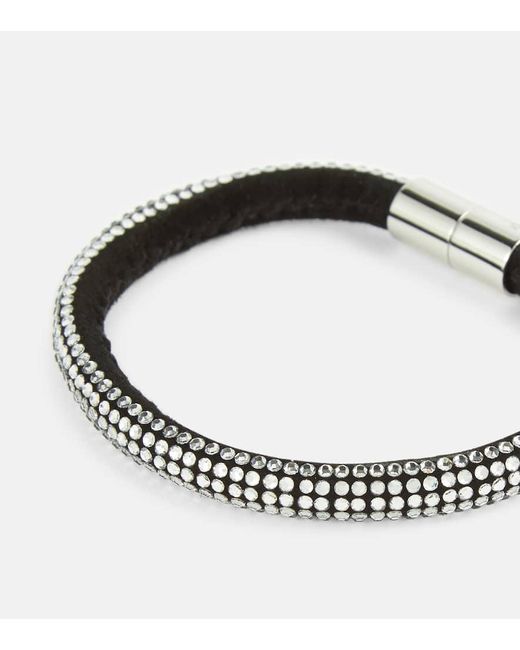 Pulsera de ante adornada con cristales Isabel Marant de color Black