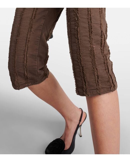 Pantalon raccourci a taille basse Blumarine en coloris Brown