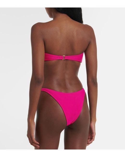 SAME Pink Rose Bandeau Bikini Top