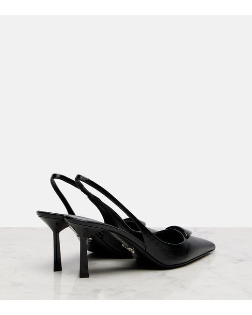Prada Black Slingback-Pumps Aus Leder