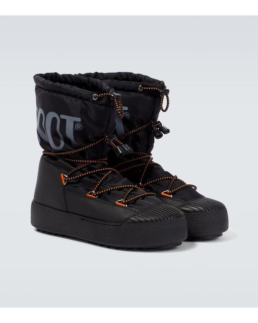Stivali Doposci Con Logo di Moon Boot in Black da Uomo